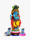 1.25 Feet Idol +  Little Krishna Lotus + Little Krishna Butter
